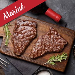 Bifteck français mariné (poivre) de boeuf