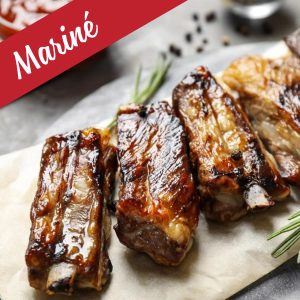 Côtes levées de flanc (spare ribs ) (bière/chipotle) de porc