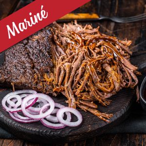 Porc effiloché braisé