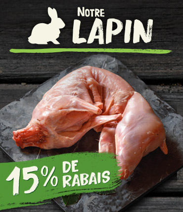 Viande naturelle de lapin de la ferme