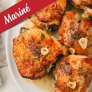 Haut de cuisse de poulet désossé ail et parmesan